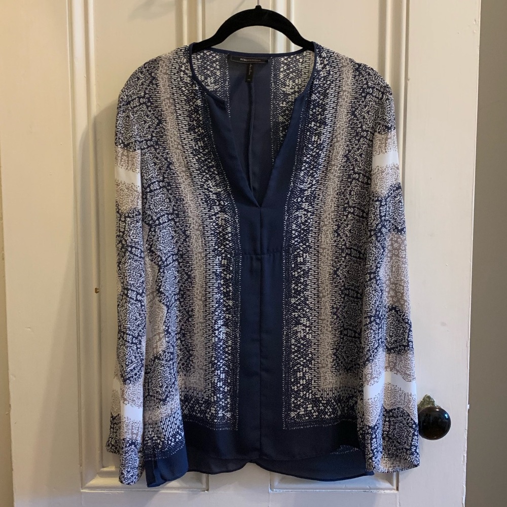 BCBG Faux Silk Top